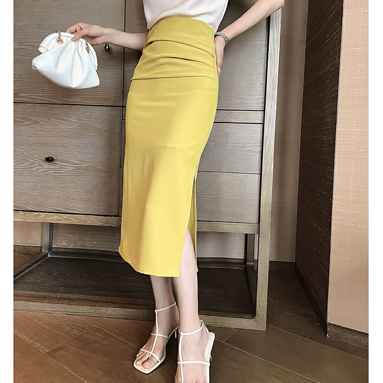 [Hanna Hanna] temperament commuter high waist skirt m5258# XJ