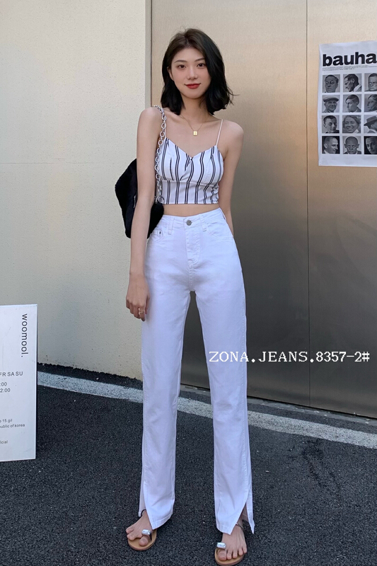 New in early summer! [zona] solid color simple and versatile skinny jeans 8357-2# ozq