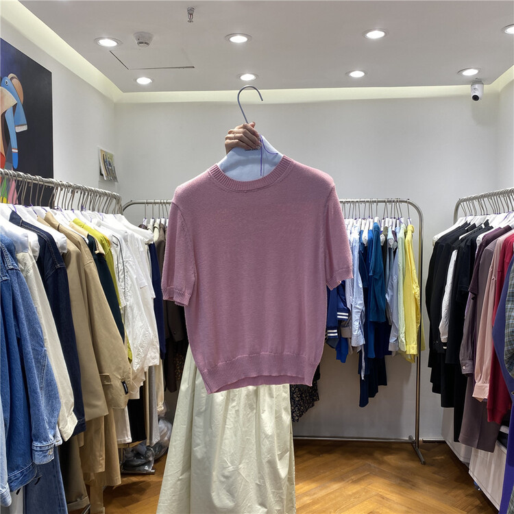 goods in stock! [silence women] solid color short sleeved T-shirt wmy-002# CSX