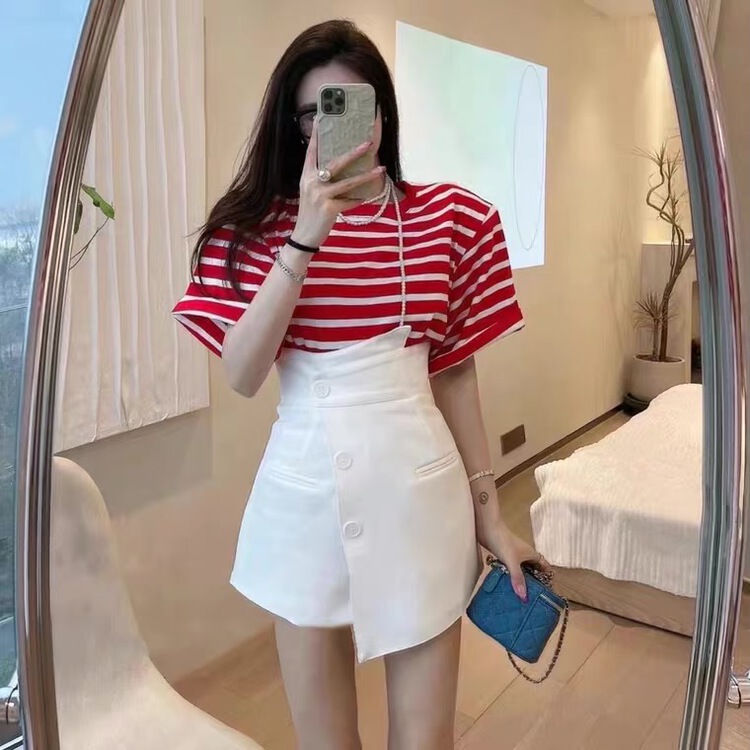 初夏上新!【77.SHOP】韓版高腰百搭裙褲  9088#  WTT