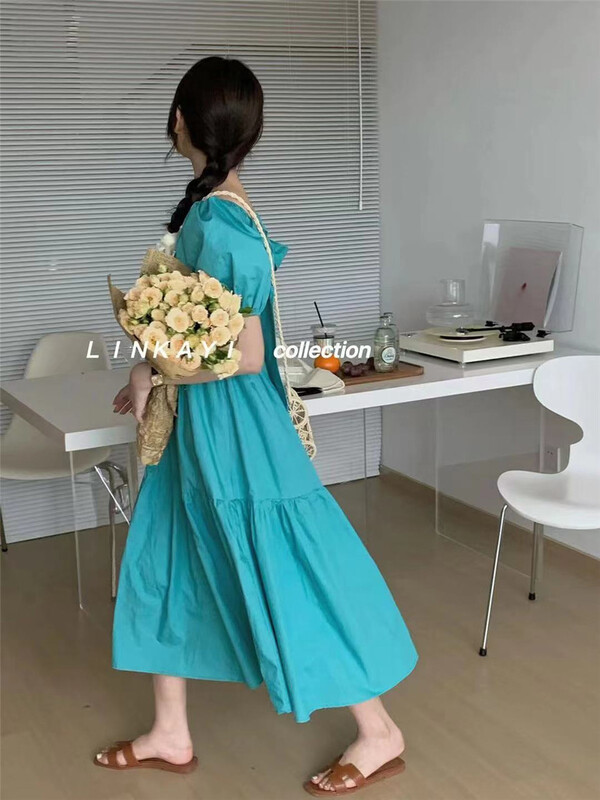 [linkayi] Korean version of little women's backless dress 16102# hjy