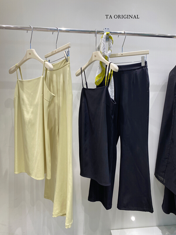 New in early summer! [TA] net version suspender Vest + slim trousers suit a10780# ll