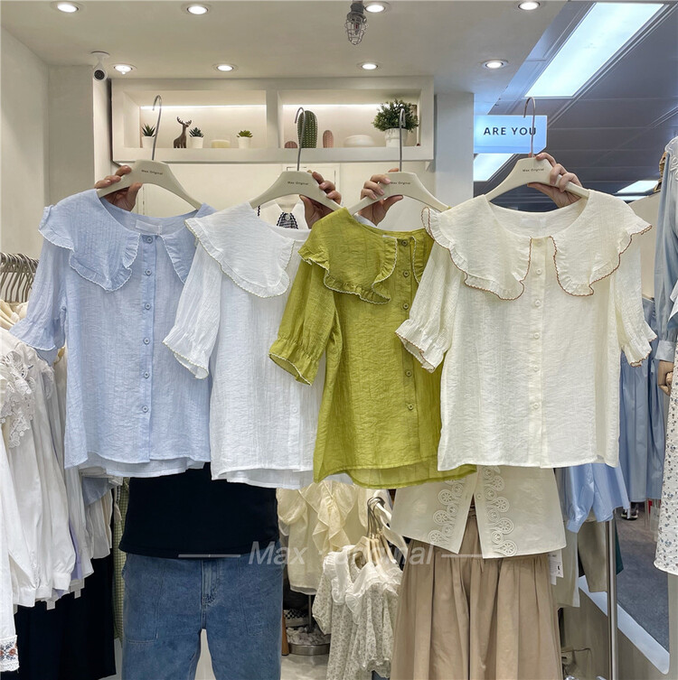 [Max original] Korean version simple baby collar shirt 970# HBx