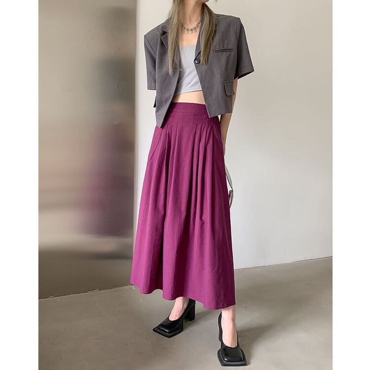 Buyers push! [m.five soul] Korean style slim back elastic waist skirt 5332# CLS