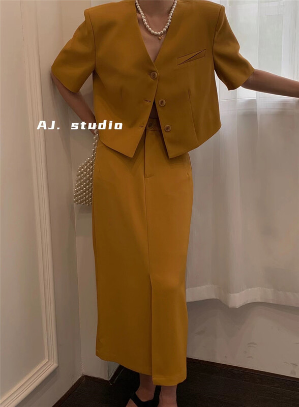 [AJ. Studio] slim and clean lady skirt 9188# ll