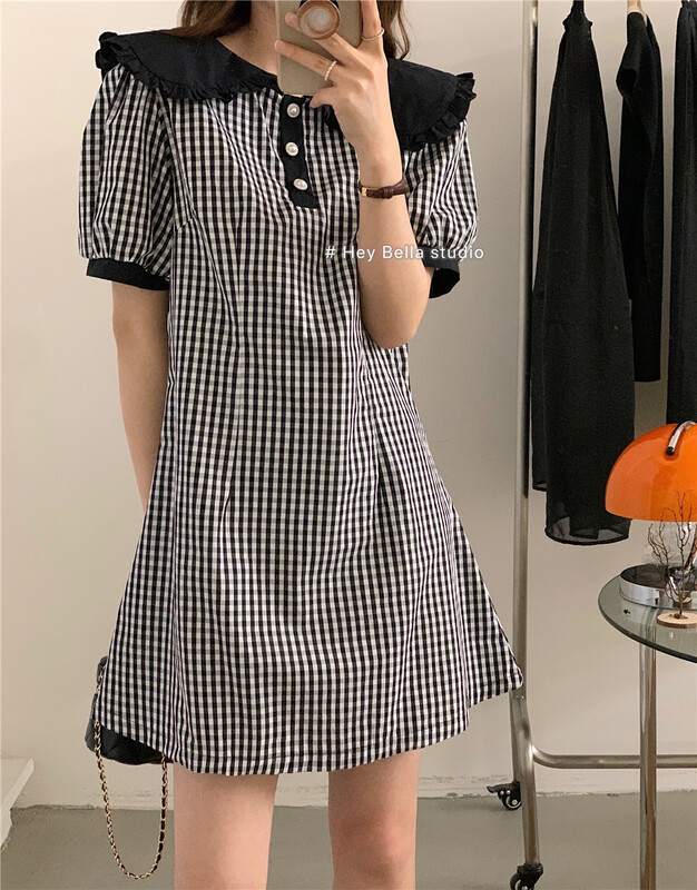 [hey Bella] lady Plaid Dress ys1-1320# ll