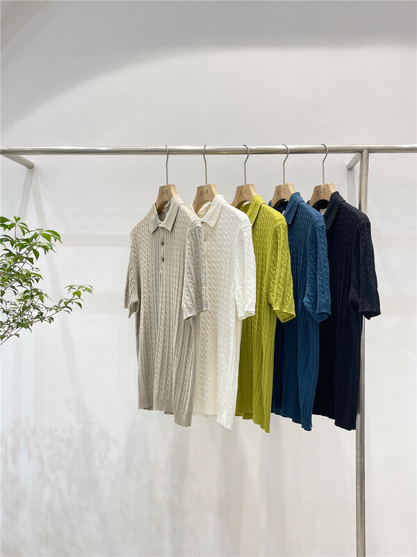 [x.t] simple and versatile solid color polo shirt m1270# ZZL