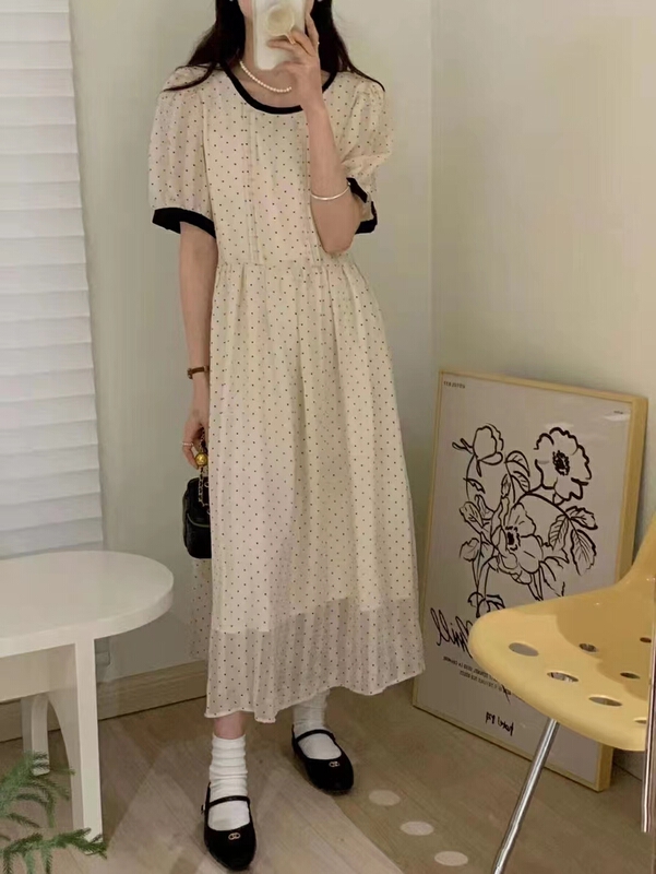[baby] Korean tether wave point dress 8573# WTT