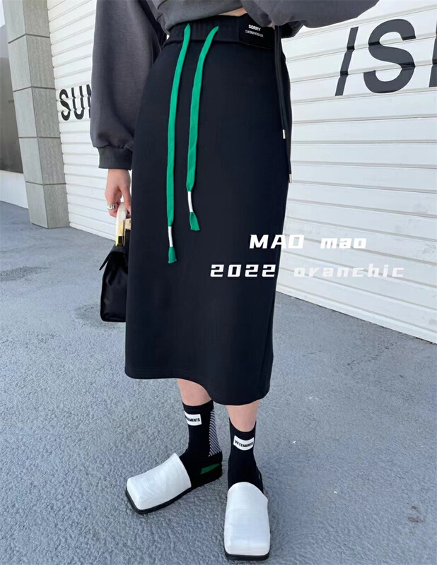 New year in early spring! [Maomao] Korean lace up high waist skirt 680# WTT