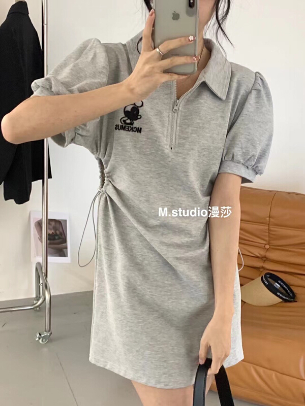 [MSTUDIO MANSA] slim waist cut-out dress t068# ll