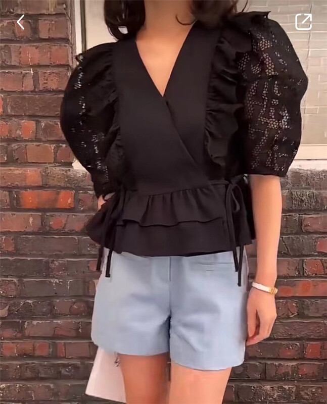 [rich] solid color color matching pullover shirt 9222# GYJ