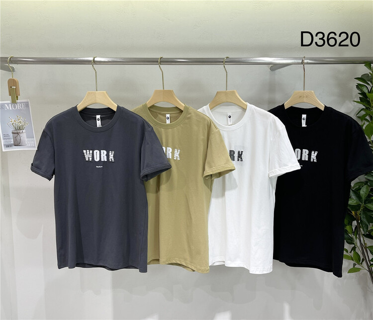 New in early summer! [wild squirrel] round neck letter printed short sleeve T-shirt d3620# ZZL