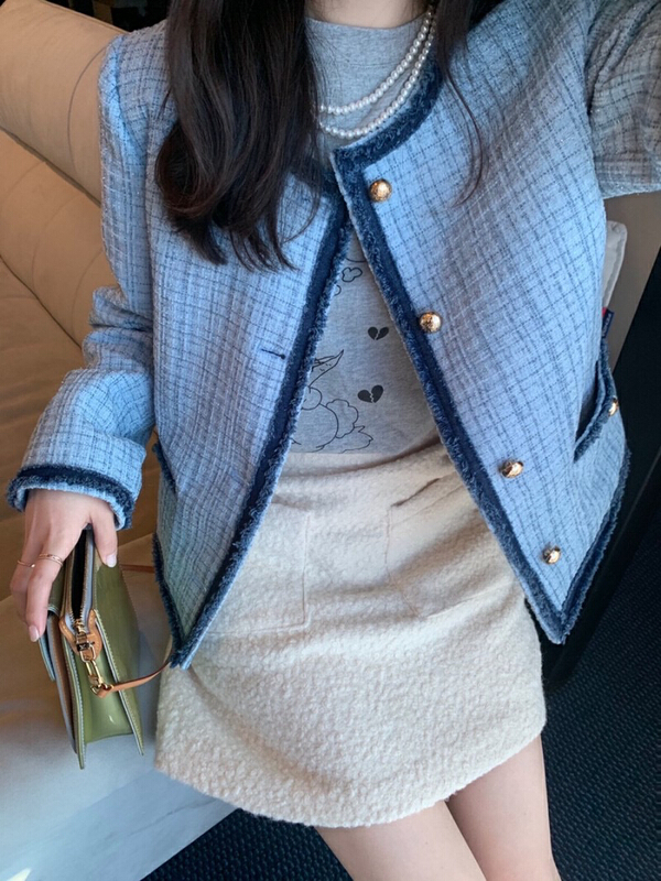 New year in early spring! [timely rain] Han Feng ins retro color matching short coat 00010# YYW