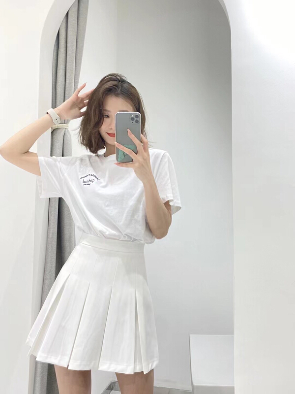 New in early summer! [rich Papa] Korean alphabet print ins versatile short sleeve T-shirt t234# zxx