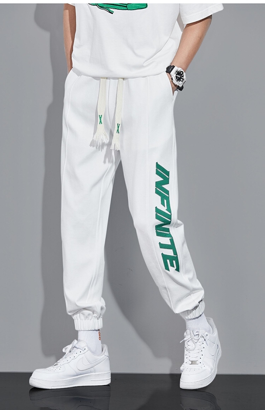 New in early summer! [DDV] comfortable drawcord elastic waist letter casual pants 25204# ZZL