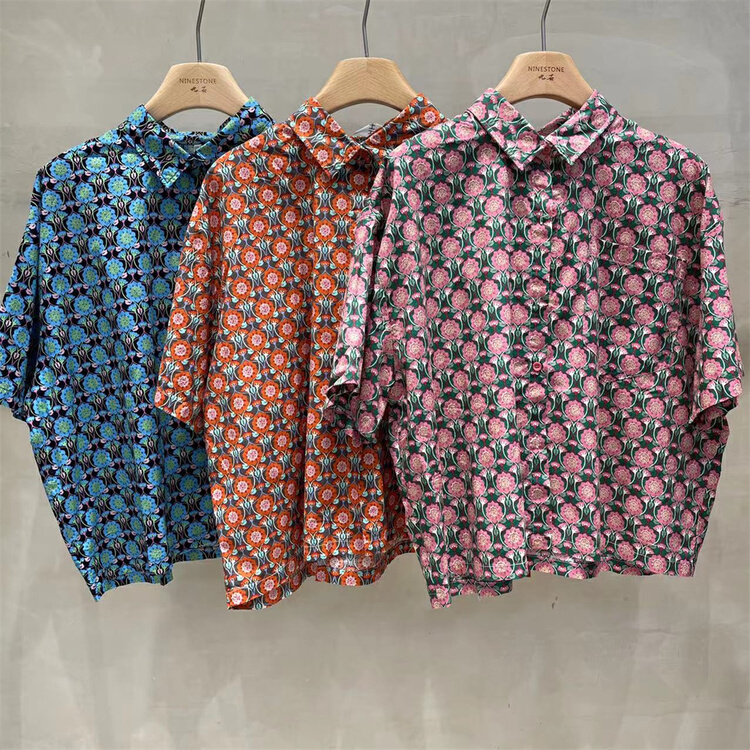 "Fabric" Joker loose retro shirt 592081# L