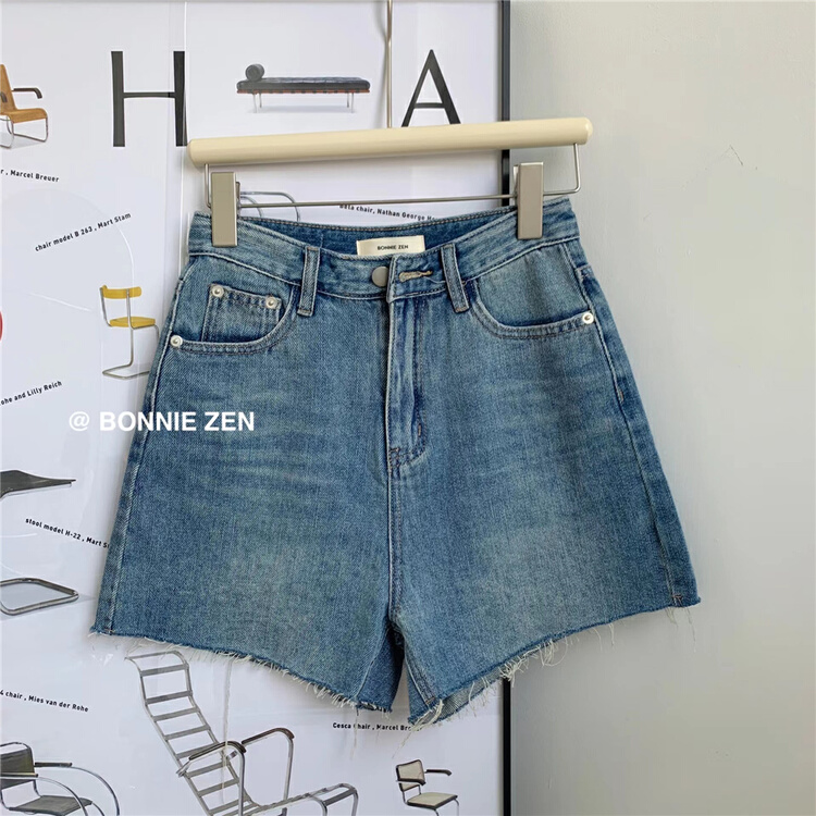 New in early summer! [Bonnie] Korean simple and versatile denim shorts 2285# XYJ