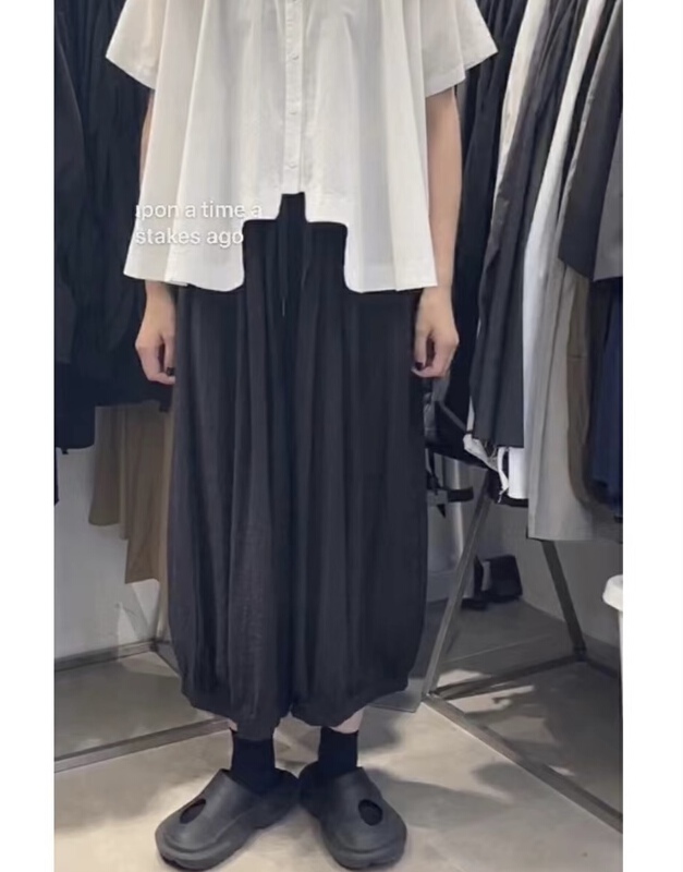 [three and two] Korean loose and comfortable casual pants 7919# L