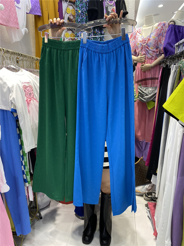 New in early summer! [al] Korean pure color pleated casual pants 5053# hyy