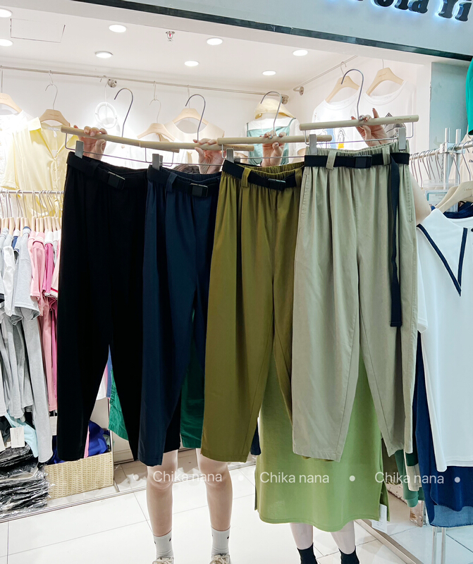[Chika. Nana] Korean version of Japanese Harlan high waist casual pants (with belt) 691# cqw