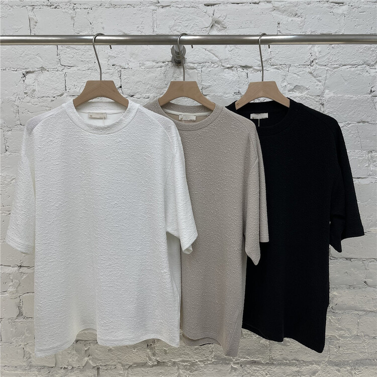 New in early summer! [MF] crew neck solid loose short sleeve T-shirt 6020# ZZL