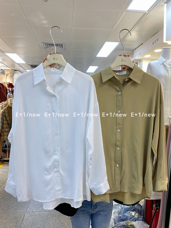 Original price 50.76! [e + 1] versatile simple Tencel shirt 1001# XYY