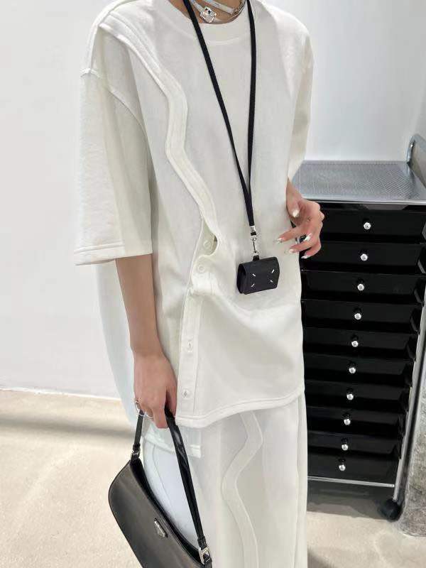 [WP / Yinuo] design sense, small and versatile short sleeve T-shirt d752# zxl