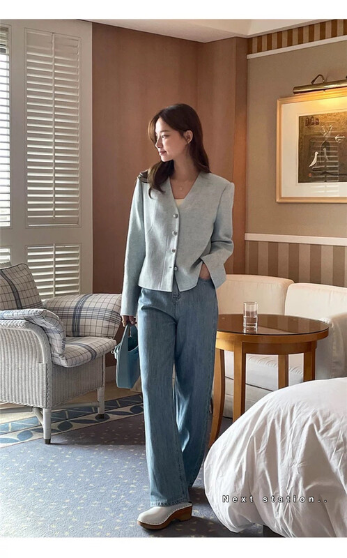 [next station] Korean casual loose jeans 22136# ZSY