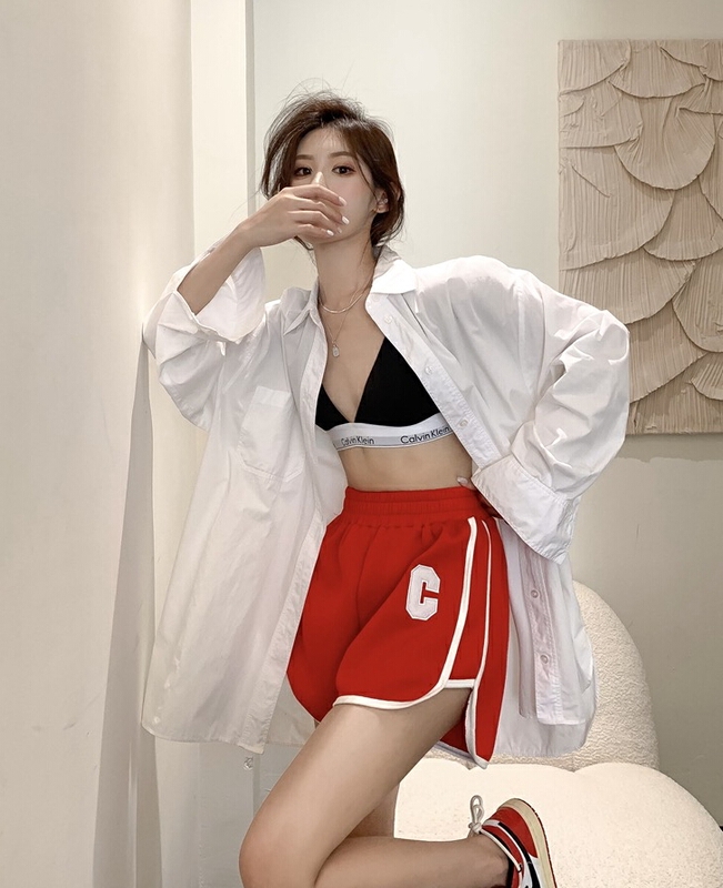 [Haimi] Korean versatile C-letter embroidered casual shorts (excluding matching) 1826# WTT