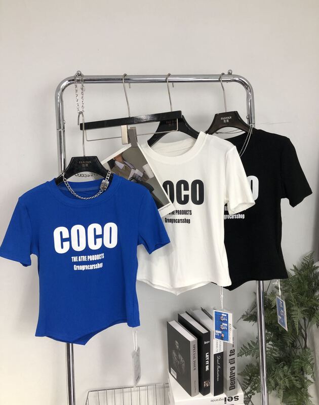 New in early summer! [Baobao] fashionable and versatile letter printed short sleeve T-shirt (T-shirt only) 5509# ozq