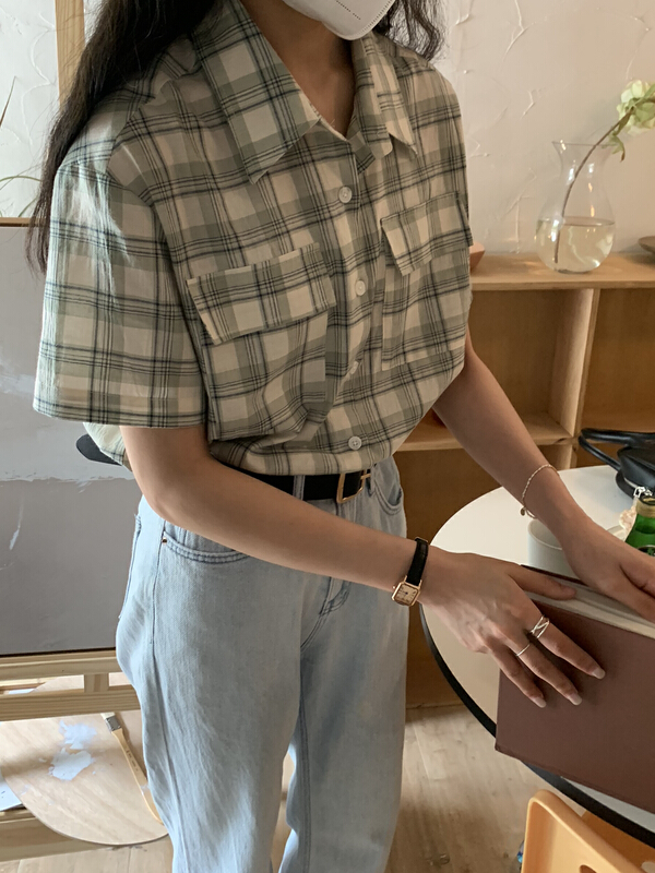 [forming-z] Korean Plaid casual shirt 91166# zxl