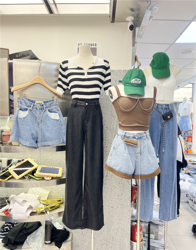 [darim] wide leg comfortable Korean high waist jeans (only pants) w560# LSL