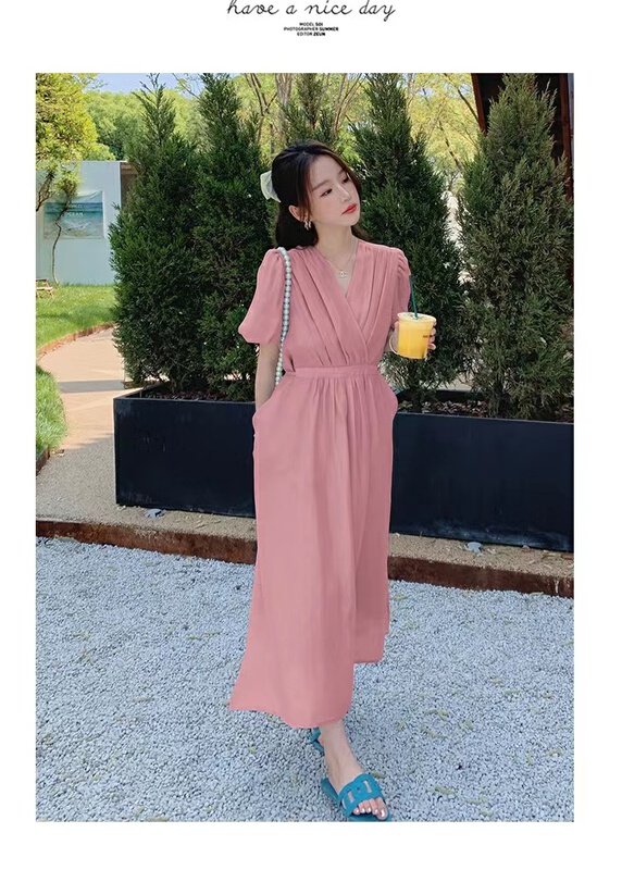 [twins] simple style, fashionable, slim waist dress 8853# hjy