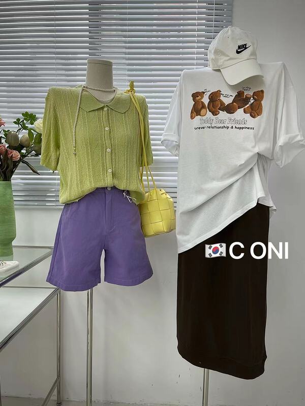 Early summer Shangxin [C oni] comfortable thread stitching wide edge sanitary material versatile skirt c362-3686# HLL