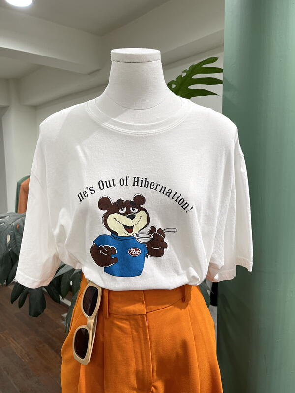 New year in early spring! [trust me] Korean Pullover cartoon printed short sleeve T-shirt 66380# jhy