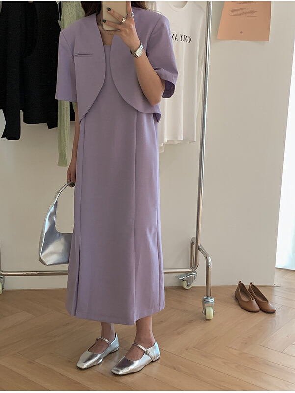 goods in stock! New in early summer! [the mind] chic Korean style suspender dress 60219-1# XYJ