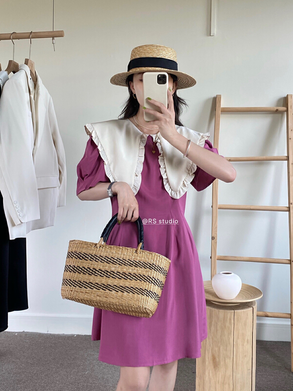 goods in stock! New in early summer! [RS] baby collar color matching Pullover dress rs1531# XYY