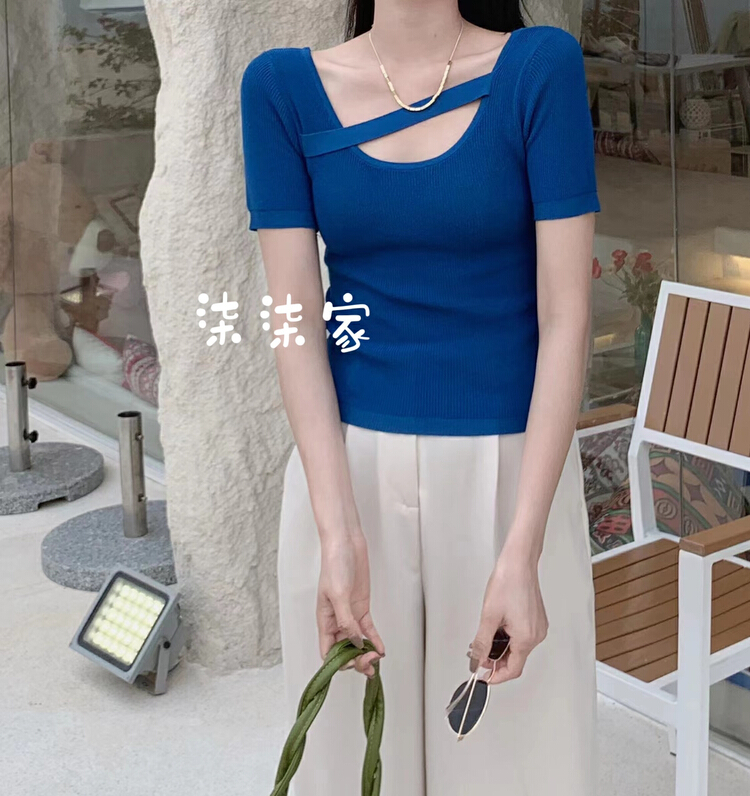 [Qiqi clothes house] pure desire for style Pullover versatile sweater 932# XYY