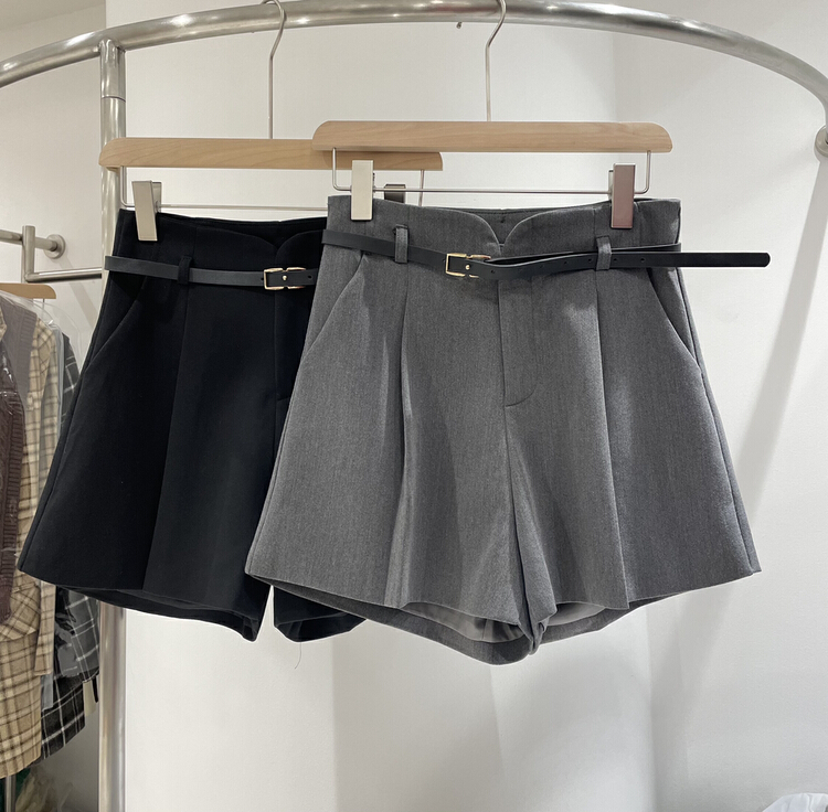 [mate fashion] simple, loose and slim casual shorts (with belt) 6818# ozq