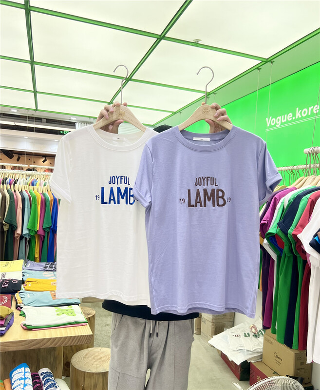 [1986] letter embroidery fashion short sleeve T-shirt 915# LSL