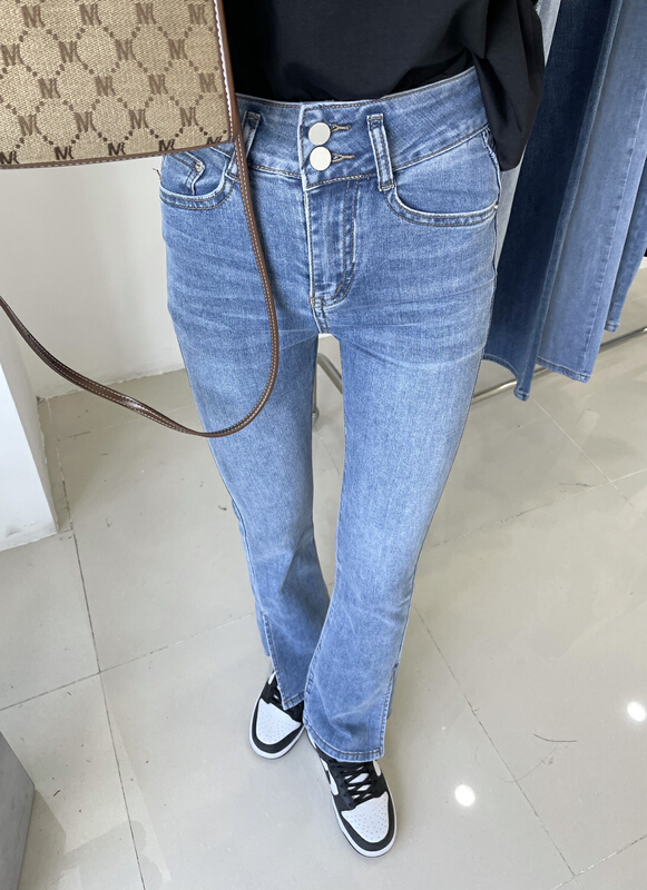 [Zoe Han cowboy] split design, Vintage Western style jeans t1102# ozq