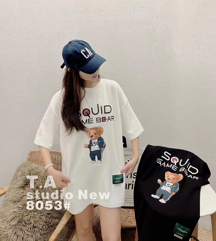 New year in early spring! [TA +] funny bear versatile short sleeve T-shirt 8053# XYY