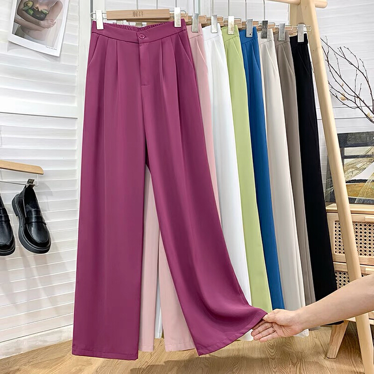 New in early summer! [Gangan] ice silk floor mop pipe casual pants 1239# Cl