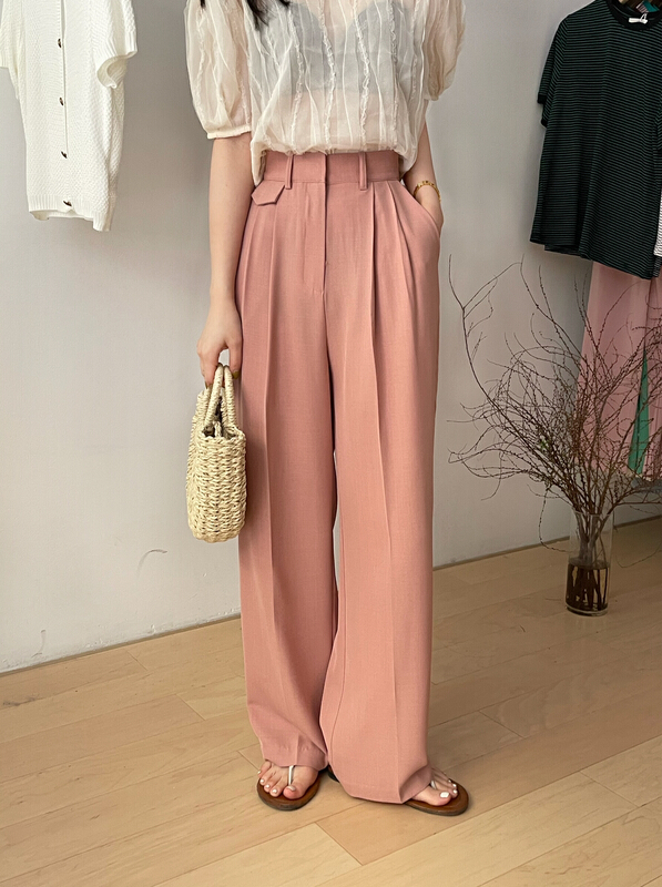 [bloom place] Korean loose straight pants k621231# CLS
