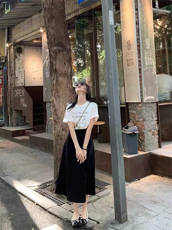 [ancient indication] temperament small woman high waist umbrella skirt 22025# hjy