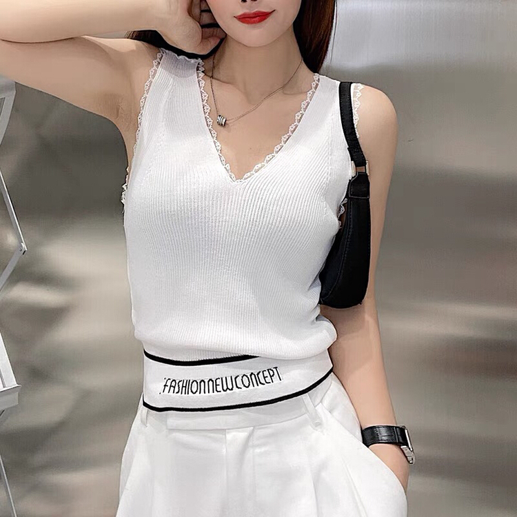 [pamini] simple and versatile letter vest 2263# HJC