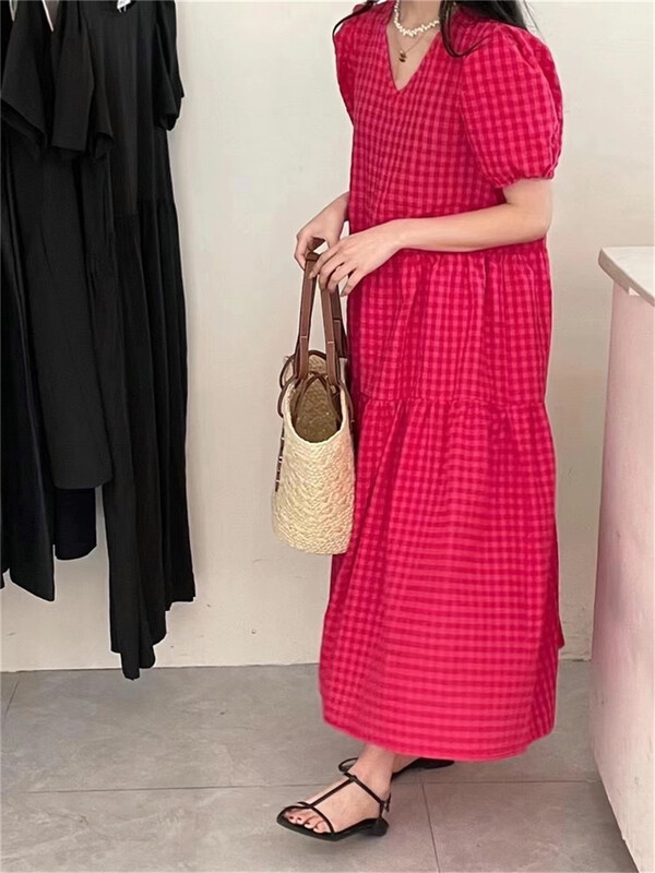 [are you] V-neck loose lady dress ys1-930# ll