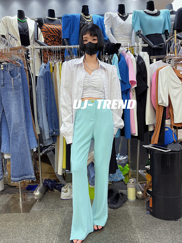 goods in stock! New in early summer! [ujtrend] Korean versatile split horn casual pants 108# WTT