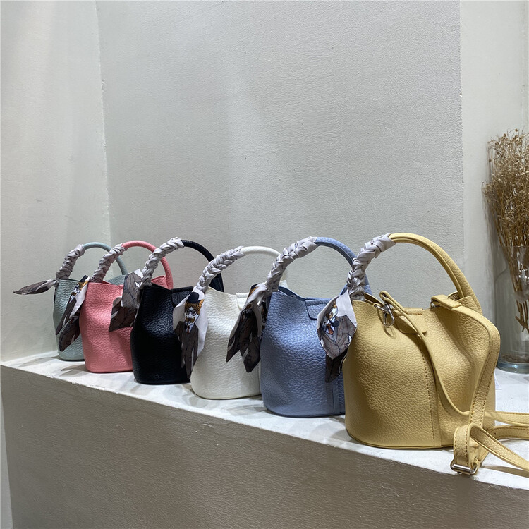 [misslan] small and versatile medium-sized vegetable basket handbag (with silk scarf, small bag and shoulder strap) e115# hyy