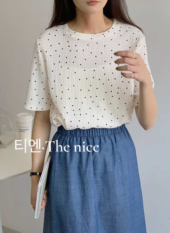 New year in early spring! [the nice] wave point fashion Korean small shirt 90616# hjy